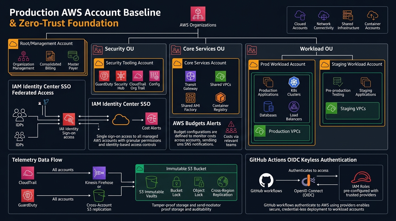 AWS Account Setup Guide: Step-by-Step Production Baseline, IAM and Zero-Trust Foundation