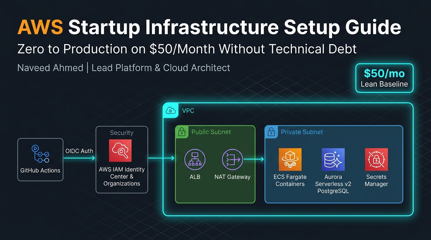 AWS Startup Infrastructure Setup Guide: Zero to Production on $50/Month Without Technical Debt