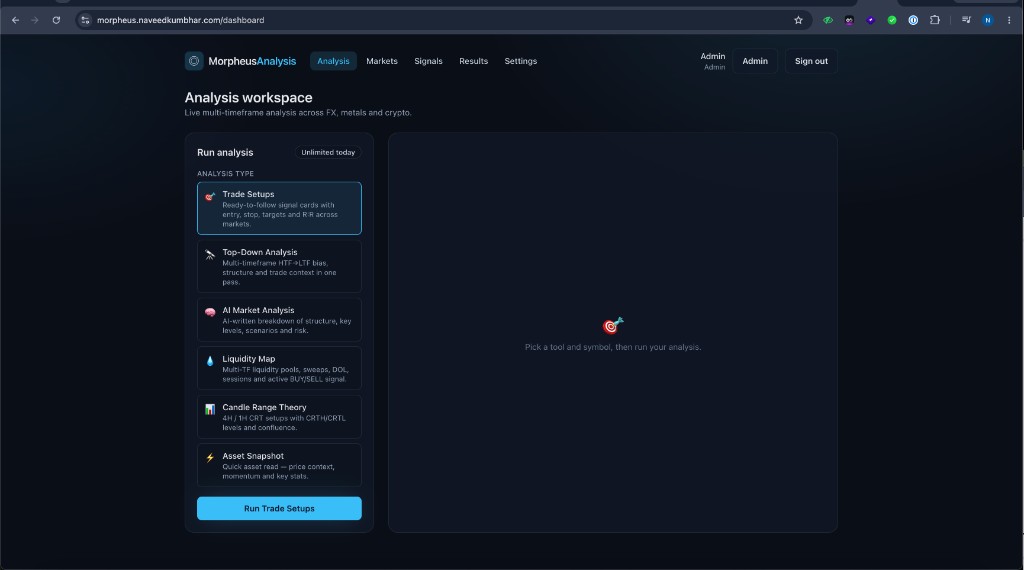 Morpheus Analysis Workspace